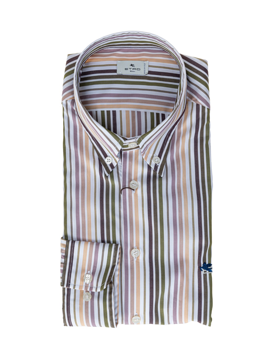 shop ETRO  Camicia: Etro camicia in cotone con motivo a righe.
Vestibilità confort.
Colletto button down.
Polsini con bottone singolo.
Composizione: 100% Cotone.
Fabbricato in Italia.. 1K964 3106-8000 number 7017355